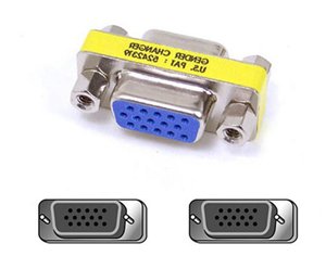 15 Pin High Density Female / Female Monitor Adapter