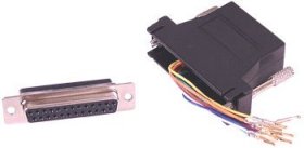 25 Pin Female to RJ45 Female Adapter