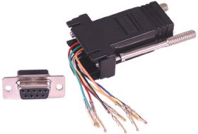 9 Pin Female to RJ45 Female Adapter