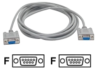 Serial Laplink / Null Modem Cable 2M (DB9 F / DB9 Female)