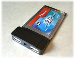 Two Port USB2.0 CardBus Card (PCMCIA)