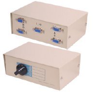 Manual Data Switch - Share 1 DB9 Serial Device with 4 PCs