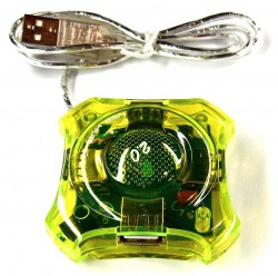 USB 2.0 4 Port Hub with PSU - Green