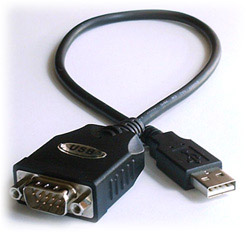 USB to Serial Adapter - Sleek Black