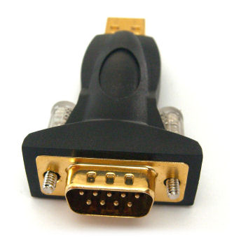 USB 2.0 to Serial Adapter Black - (Gold Plated)