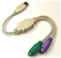 Generic USB to PS/2 Adapter - White