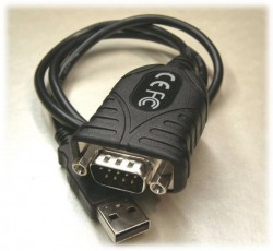 USB to Serial Adapter - Black (OEM Box)