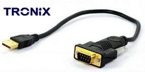 USB 2.0 to Serial Adapter Black - FTDI Pro Series (Gold Plated)