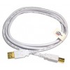 USB 2.0 Printer Cable Type A to B Cable 1.8M - Gold Connecters - White