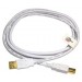 USB 2.0 Printer Cable Type A to B Cable 1.8M - Gold Connecters - White