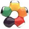 Colourful Twisting Flower Shape 4 Port USB 2.0 Hub