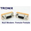 Null Modem Mini Adapter 9 pin RS232 DB9 Female - Female