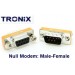 Null Modem Mini Adapter 9 pin RS232 DB9 Male - Female