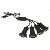 Quad USB to Serial Prolific Adapter - LED
